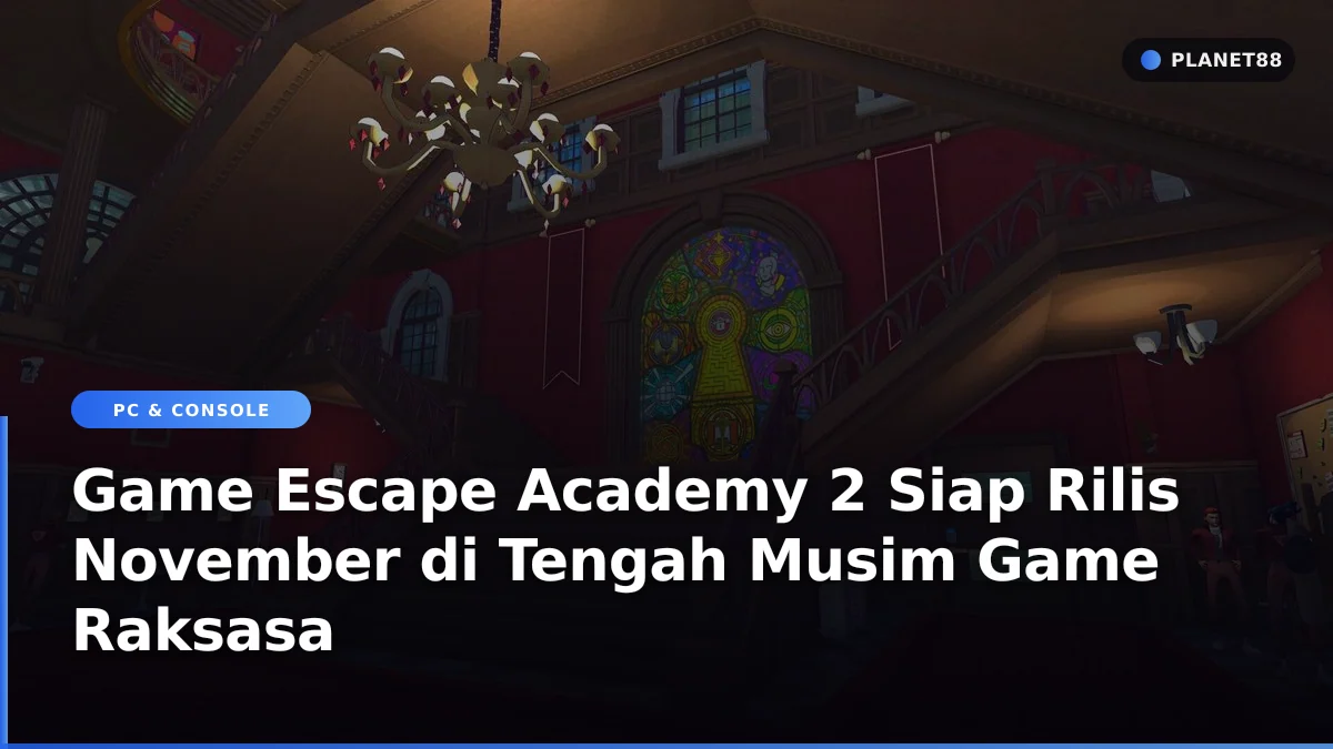 Ilustrasi teka teki ruang lepas dalam game Escape Academy 2