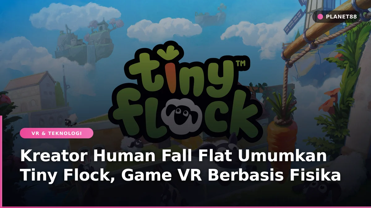 Pemain menggunakan headset VR sedang memecahkan puzzle berbasis fisika