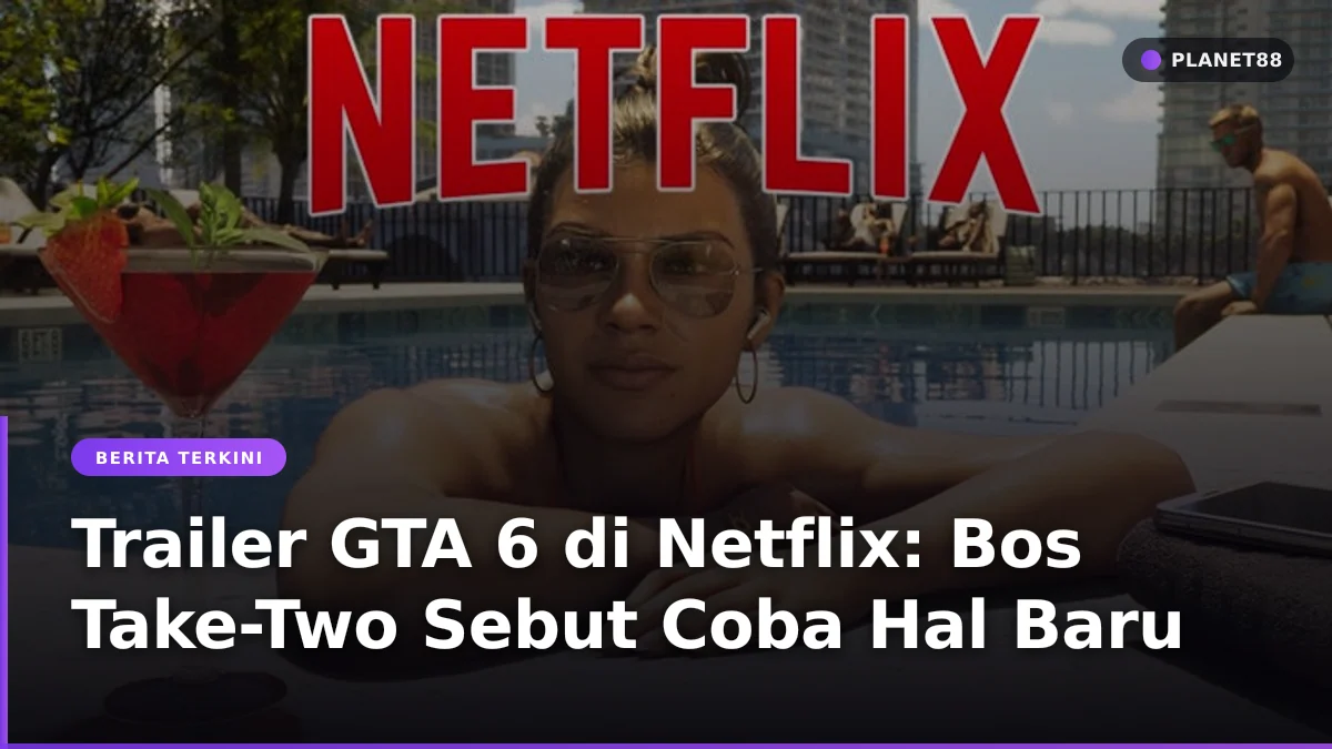 Ilustrasi penayangan perdana trailer GTA 6 di platform streaming Netflix